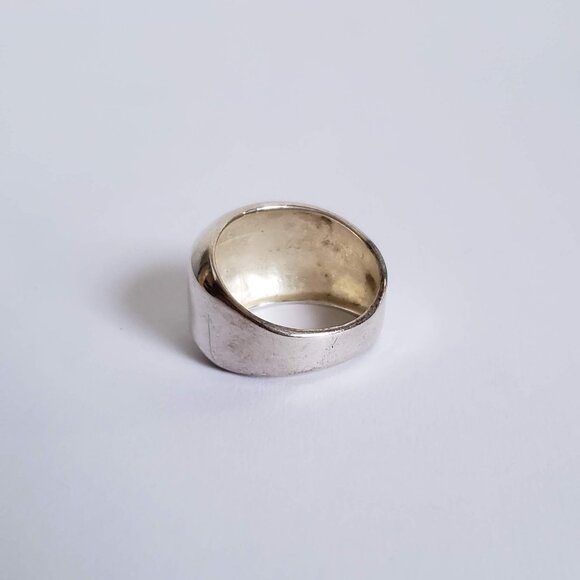 Contemporary 925 STERLING Silver Ring Geometric Fluid Liquid silver Unisex - Picture 9 of 13